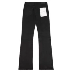 Pressed Coated Flare Denim -Daily Fashion pressed coated flare denim 578943