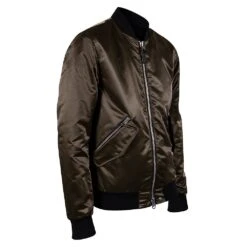 Mackage Ragnar Satin Bomber Jacket | Army -Daily Fashion ragnar satin bomber jacket army 447930