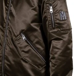 Mackage Ragnar Satin Bomber Jacket | Army -Daily Fashion ragnar satin bomber jacket army 590208