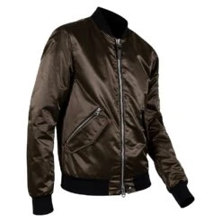 Mackage Ragnar Satin Bomber Jacket | Army -Daily Fashion ragnar satin bomber jacket army 740430
