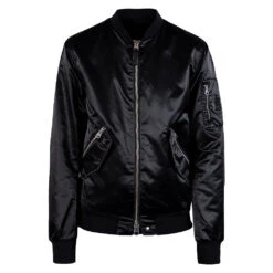 Mackage Ragnar Satin Bomber Jacket | Black