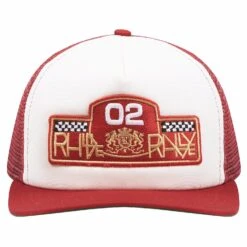 Rhude Rally Rpix Trucker Hat | White/Red