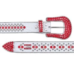 Red Velvet Swarovski Belt -Daily Fashion red velvet swarovski belt 670045