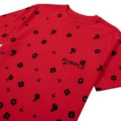 Scatter Monogram Tee | Red -Daily Fashion scatter monogram tee red 116078