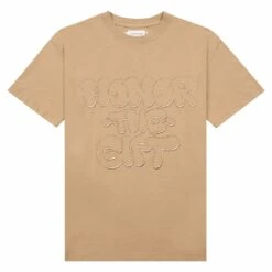 Script Tee | Tan