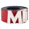 MCM Shiny Cobalt Claus Reversible Belt | Candy Red -Daily Fashion shiny cobalt claus reversible belt candy red 208644