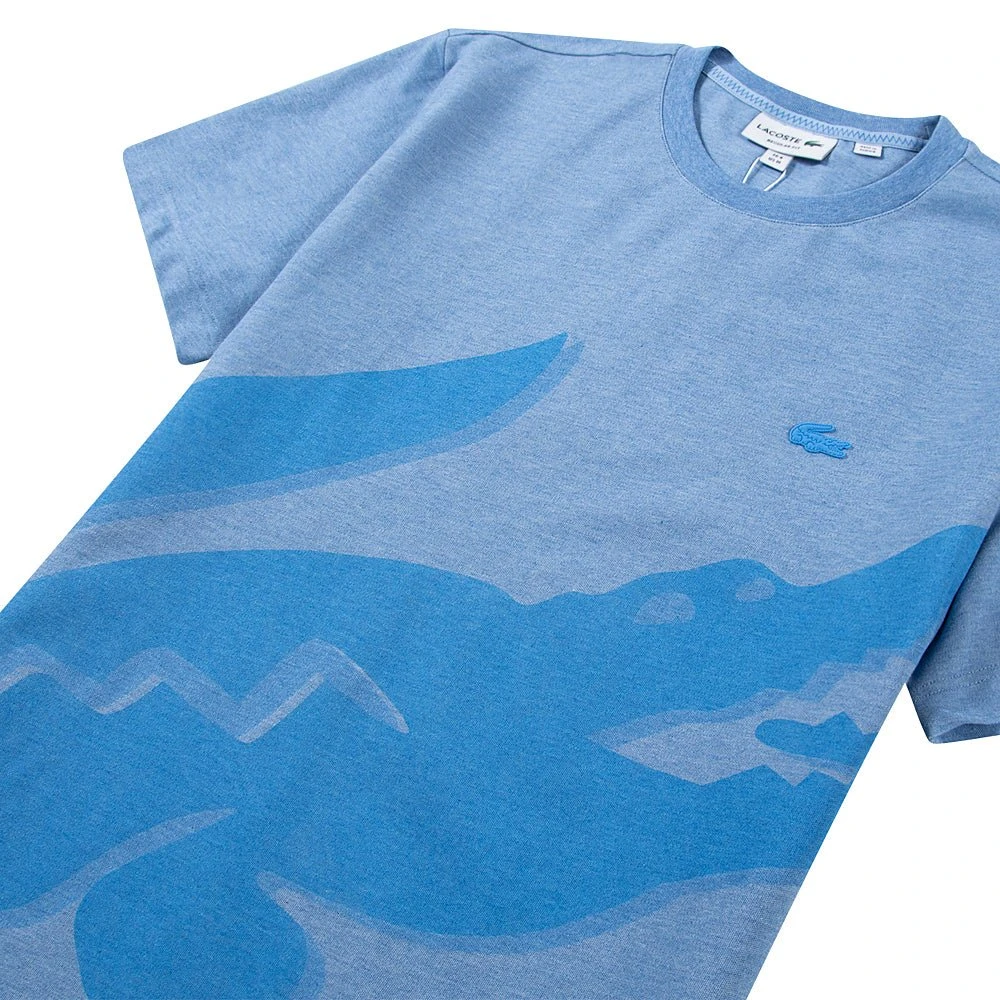 Lacoste Signature Tee | Blue 4 Lacoste Signature Tee | Blue - Image 2