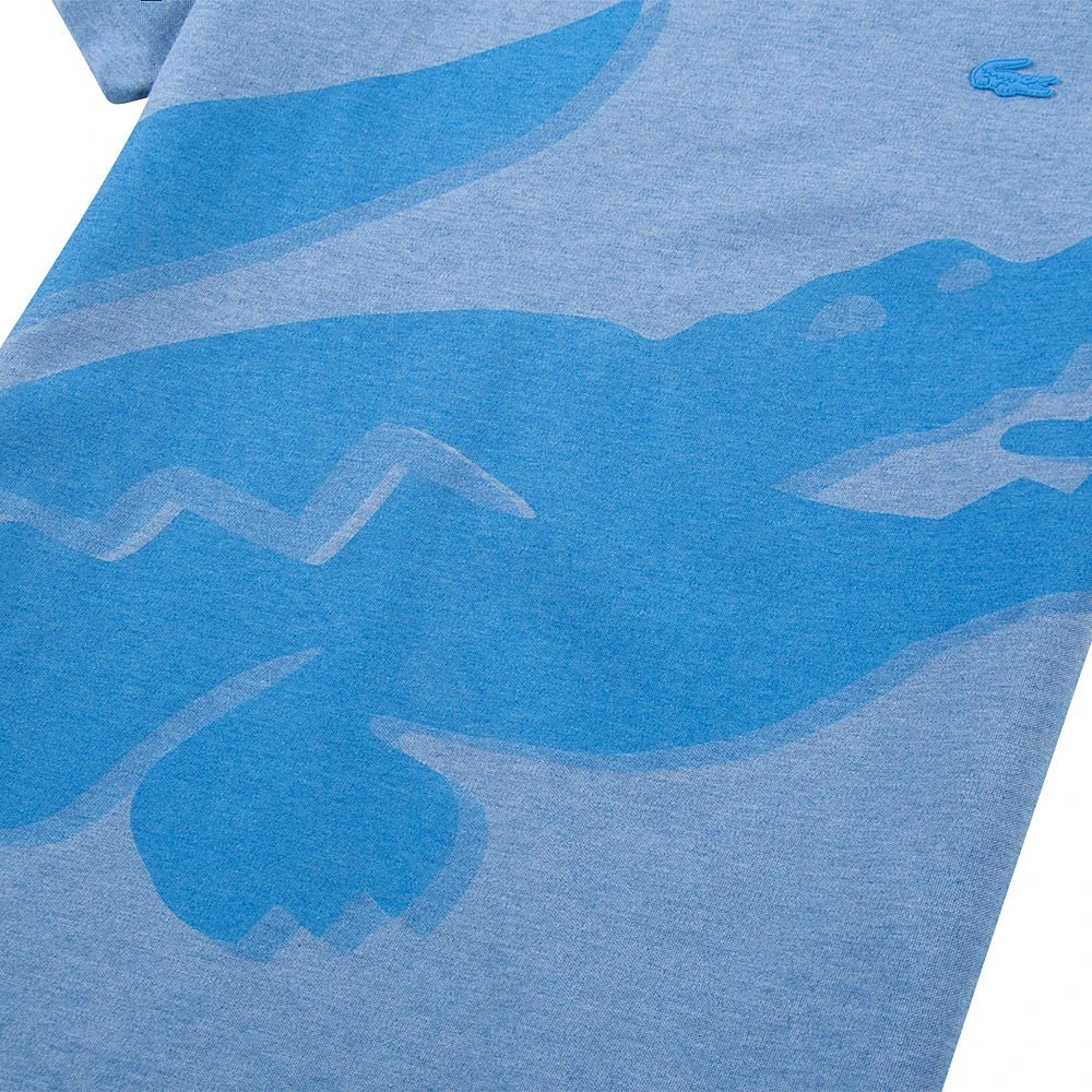 Lacoste Signature Tee | Blue 5 Lacoste Signature Tee | Blue - Image 3