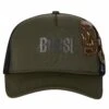 Skull Trucker Hat | Olive Green -Daily Fashion skull trucker hat olive green 247259