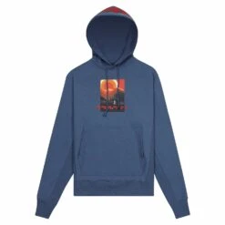 Helmut Lang Space Logo Hoodie | Prussian Blue