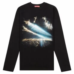 Space Print Oversized L/S Tee