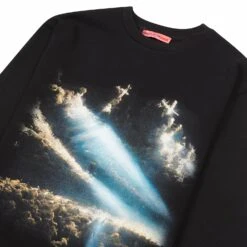 Space Print Oversized L/S Tee -Daily Fashion space print oversized ls tee 829533