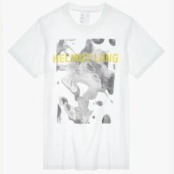 Helmut Lang Splatter Mega Standard Tee | Chalk White