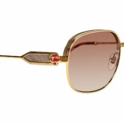 Casablanca Square Sunglasses | Gold/Silver/T-Shell/Red/Brown -Daily Fashion square sunglasses goldsilvert shellredbrown 831347