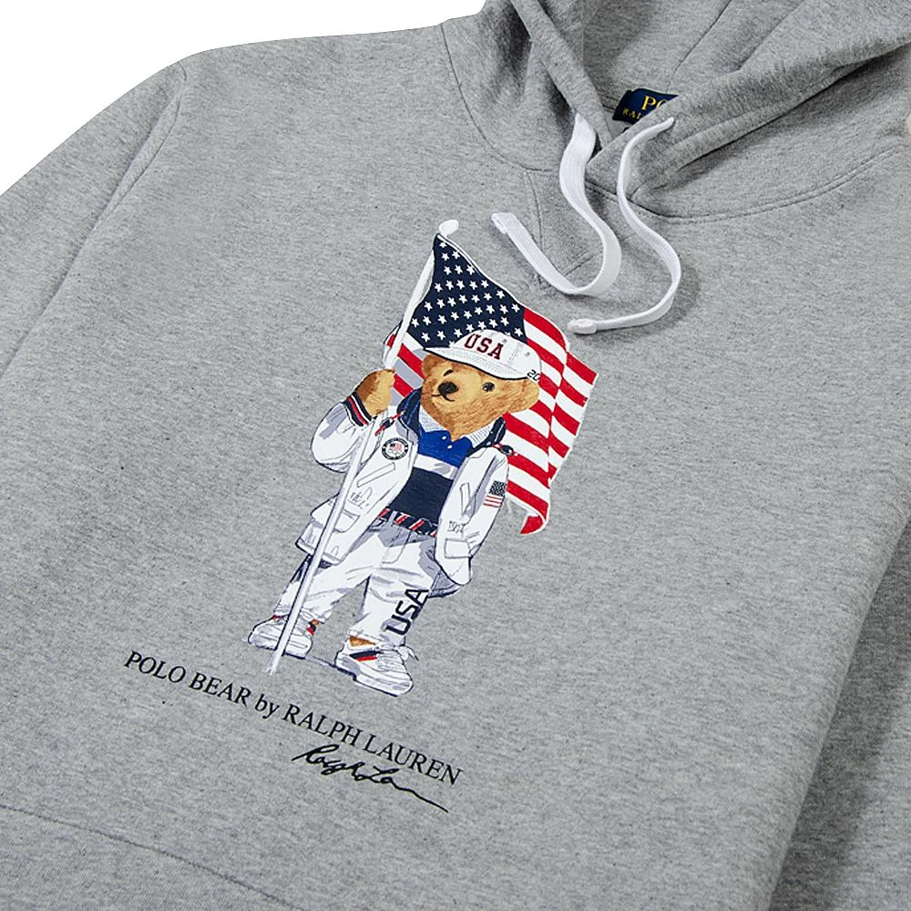 Team USA Polo Bear Hoodie | Grey 4 Team USA Polo Bear Hoodie | Grey - Image 2