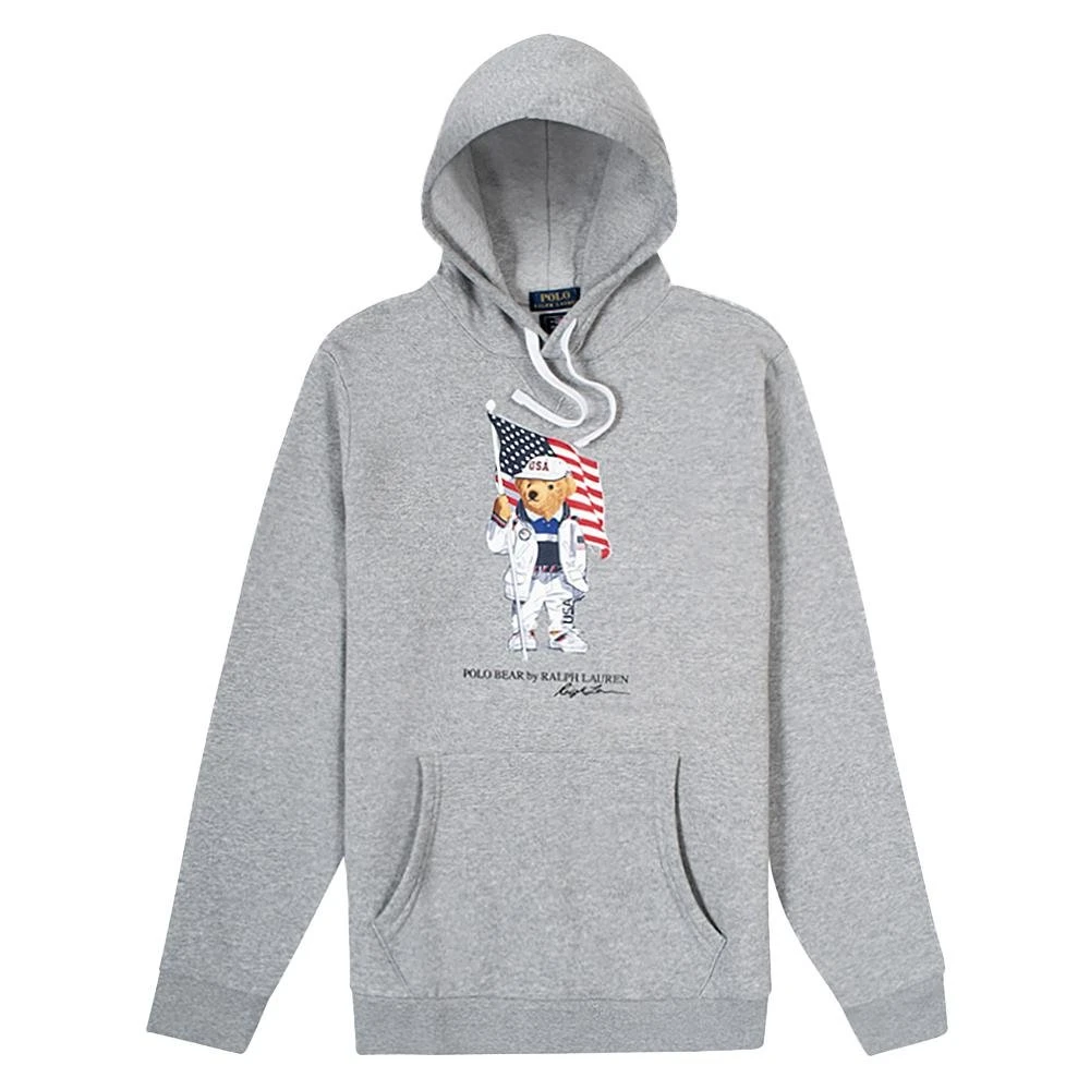 Team USA Polo Bear Hoodie | Grey 3 Team USA Polo Bear Hoodie | Grey
