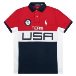 Team USA Stretch Mesh Polo Shirt | Red