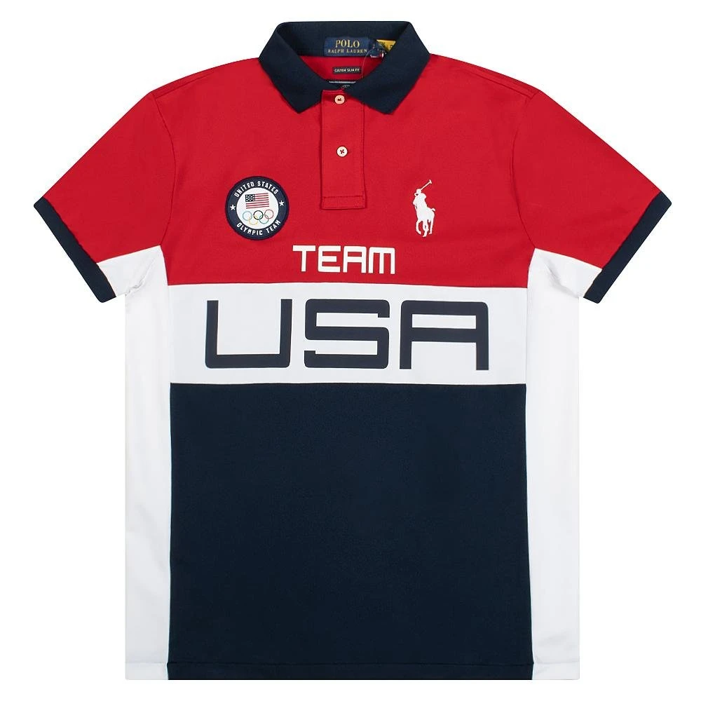 Team USA Stretch Mesh Polo Shirt | Red 3 Team USA Stretch Mesh Polo Shirt | Red