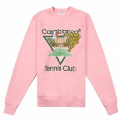 Casablanca Tennis Club Icon Printed Sweatshirt | Pink
