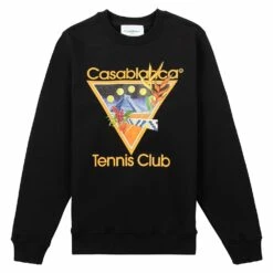 Casablanca Tennis Club Icon Sweatshirt | Black