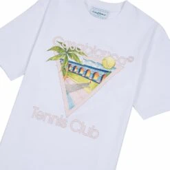Casablanca Tennis Club Icon Tee | White -Daily Fashion tennis club icon tee white 857503