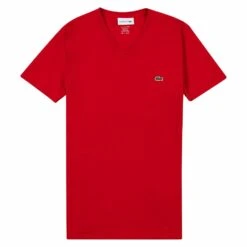 Lacoste V-Neck Basic Tee | Red
