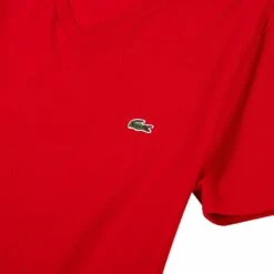 Lacoste V-Neck Basic Tee | Red -Daily Fashion v neck basic tee red 919816