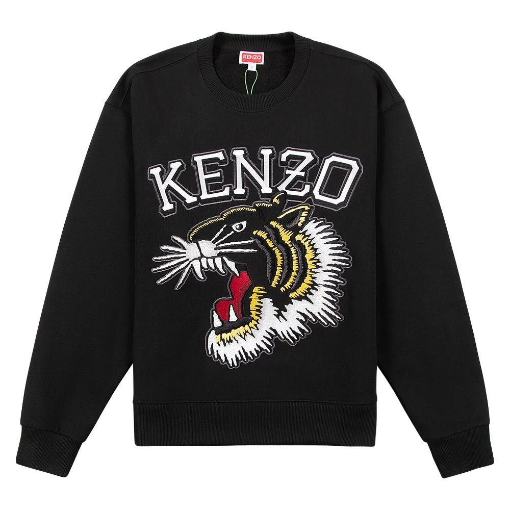Kenzo Varsity Jungle Tiger Sweatshirt | Black 3 Kenzo Varsity Jungle Tiger Sweatshirt | Black