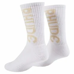 Rhude Verticle Logo Sock | White/Tan -Daily Fashion verticle logo sock whitetan 127805
