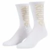Rhude Verticle Logo Sock | White/Tan 1 Rhude Verticle Logo Sock | White/Tan -Daily Fashion verticle logo sock whitetan 459147
