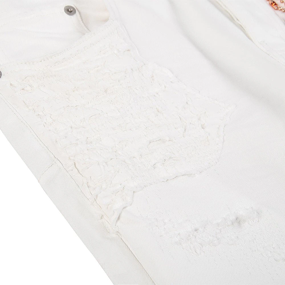 White Quilted Destroy Pocket Denim 5 White Quilted Destroy Pocket Denim - Image 3