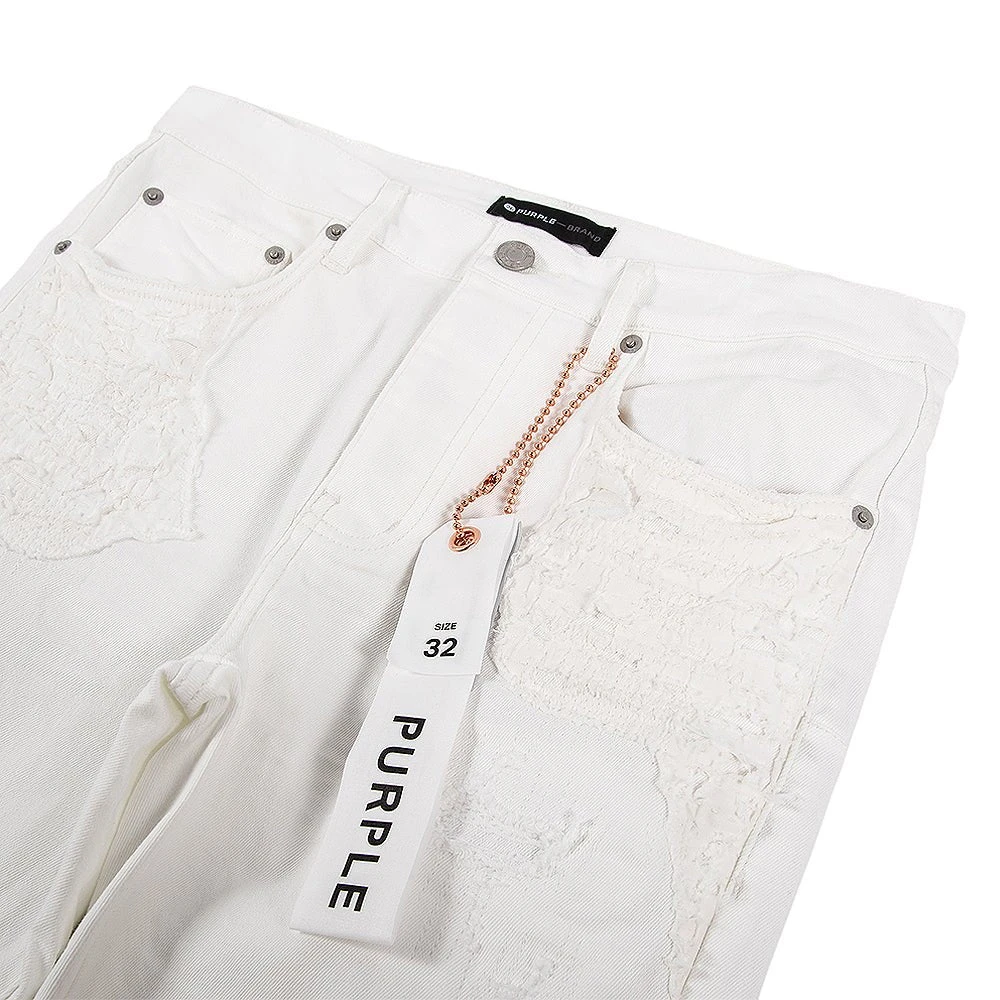 White Quilted Destroy Pocket Denim 4 White Quilted Destroy Pocket Denim - Image 2