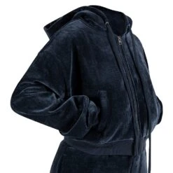Ksubi Women's Velour Zip Up Hoodie | Navy -Daily Fashion womens velour zip up hoodie navy 986641
