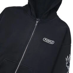 Wordmark Full Zip Hoodie | Black -Daily Fashion wordmark full zip hoodie black 328881