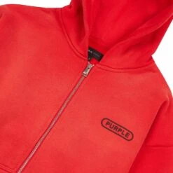 Wordmark Full Zip Hoodie | Red -Daily Fashion wordmark full zip hoodie red 367555