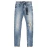 Worn Light Indigo Blowout Denim -Daily Fashion worn light indigo blowout denim 120160