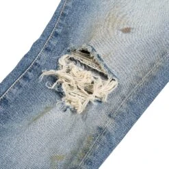 Worn Light Indigo Blowout Denim -Daily Fashion worn light indigo blowout denim 709988