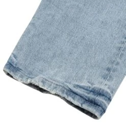 Worn Light Indigo Cargo Denim -Daily Fashion worn light indigo cargo denim 728910