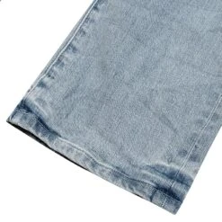 Worn Light Indigo Flare Denim -Daily Fashion worn light indigo flare denim 115321