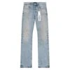 Worn Light Indigo Flare Denim -Daily Fashion worn light indigo flare denim 999225